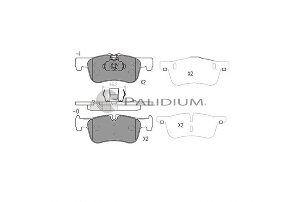 Brake Pad Set, disc brake (P1-1353)
