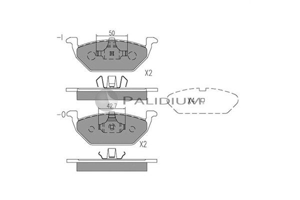 Brake Pad Set, disc brake (P1-1002)