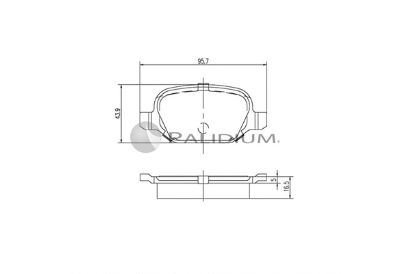 Brake Pad Set, disc brake (P1-1161)