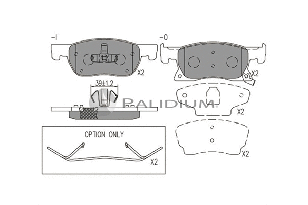 Brake Pad Set, disc brake (P1-1543)