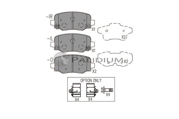 Brake Pad Set, disc brake (P1-1536)