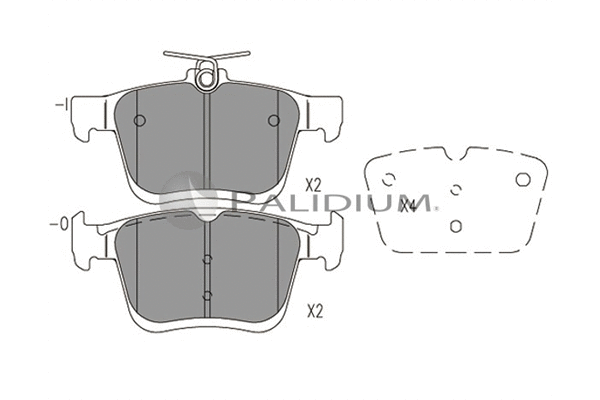 Brake Pad Set, disc brake (P1-1537)