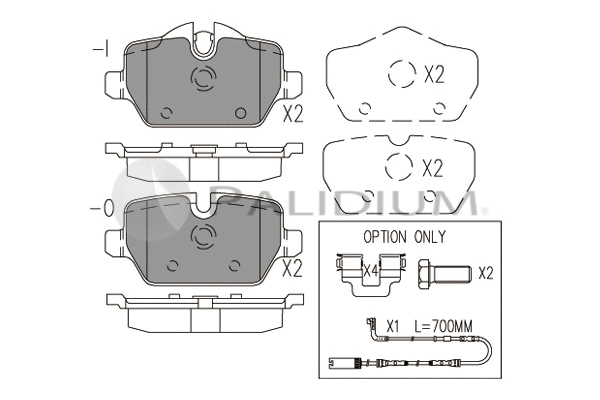 Brake Pad Set, disc brake (P1-1086)