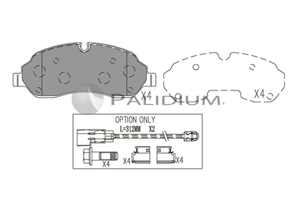 Brake Pad Set, disc brake (P1-1576)