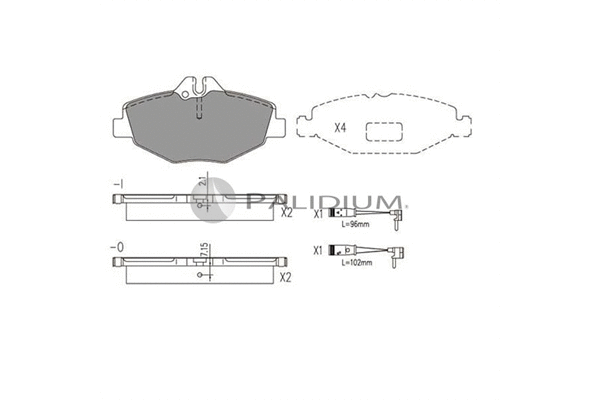 Brake Pad Set, disc brake (P1-1067)