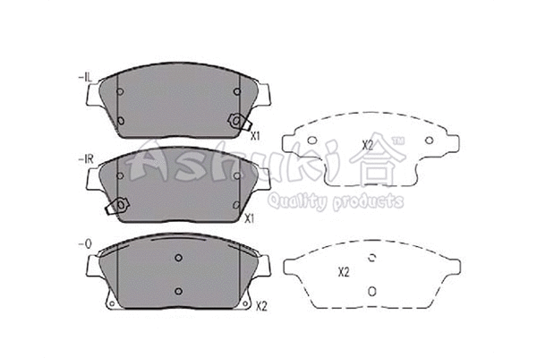 Brake Pad Set, disc brake (J009-55)