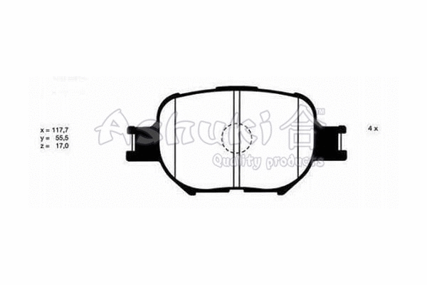 Brake Pad Set, disc brake (1080-1902)