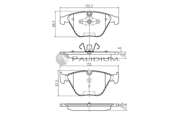 Brake Pad Set, disc brake (P1-1249)