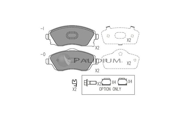 Brake Pad Set, disc brake (P1-1010)