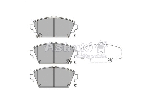 Brake Pad Set, disc brake (1080-2701)