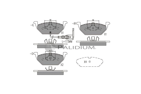 Brake Pad Set, disc brake (P1-1001)