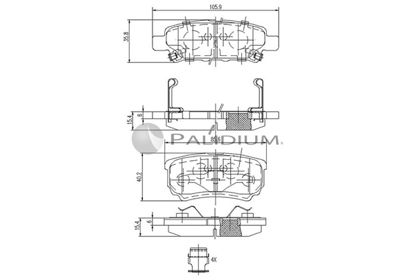 Brake Pad Set, disc brake (P1-1292)