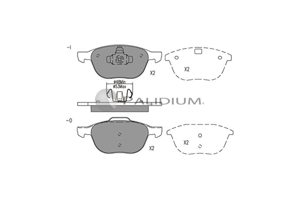 Brake Pad Set, disc brake (P1-1023)