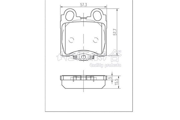 Brake Pad Set, disc brake (1083-7102)