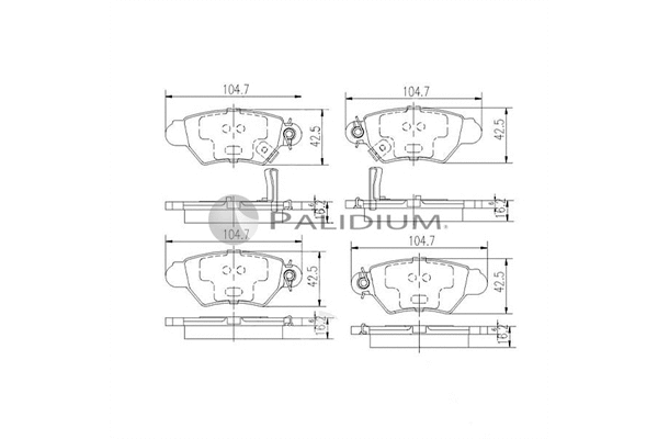 Brake Pad Set, disc brake (P1-1097)