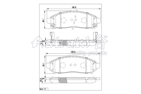 Brake Pad Set, disc brake (1080-5901)