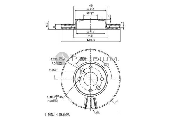 Brake Disc (P330-044)