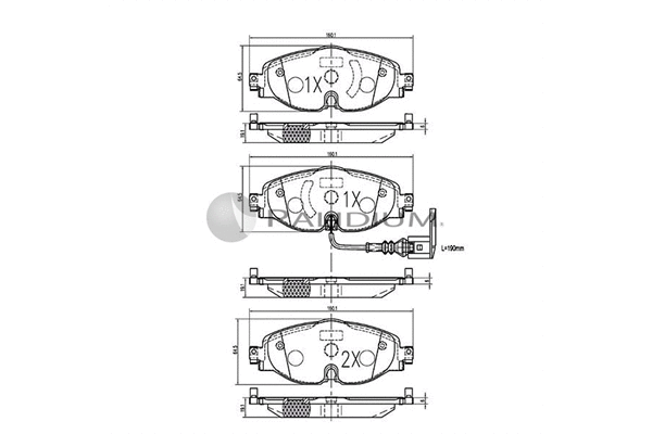 Brake Pad Set, disc brake (P1-1133)