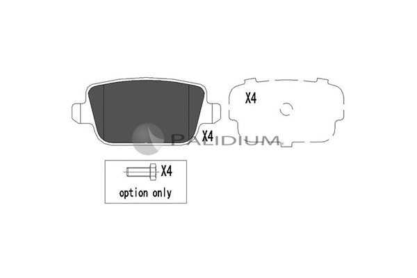 Brake Pad Set, disc brake (P1-1030)