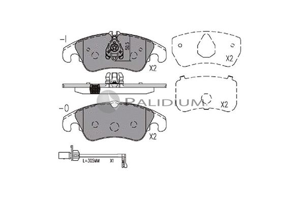 Brake Pad Set, disc brake (P1-1332)