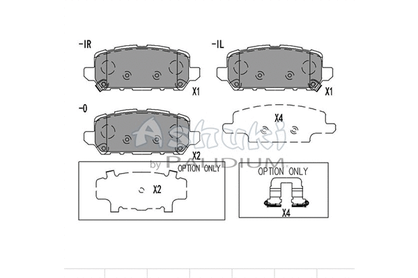 Brake Pad Set, disc brake (H026-44)