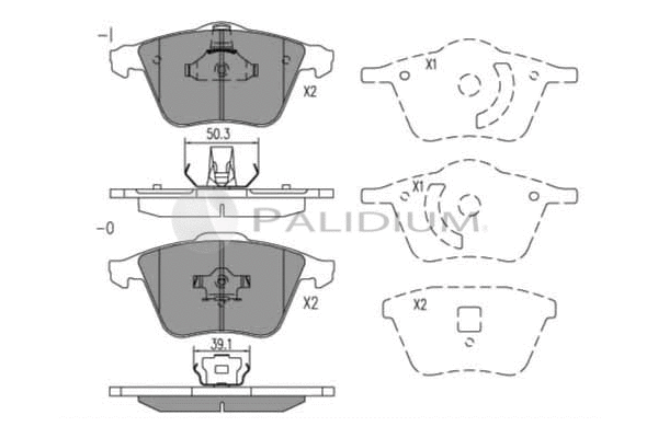 Brake Pad Set, disc brake (P1-1068)