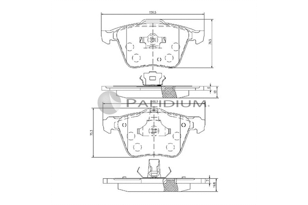 Brake Pad Set, disc brake (P1-1236)