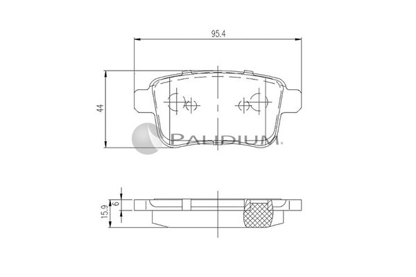 Brake Pad Set, disc brake (P1-1183)