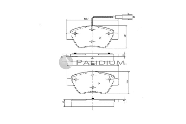 Brake Pad Set, disc brake (P1-1044)
