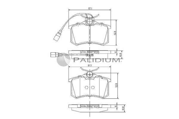 Brake Pad Set, disc brake (P1-1063)
