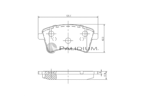 Brake Pad Set, disc brake (P1-1184)