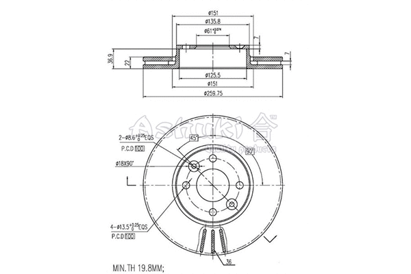 Brake Disc (0990-8801)