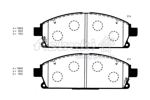 Brake Pad Set, disc brake (N009-95)