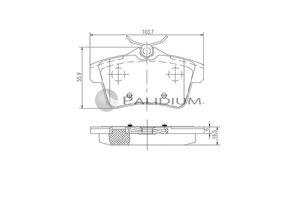 Brake Pad Set, disc brake (P1-1343)