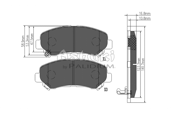 Brake Pad Set, disc brake (1080-6901)