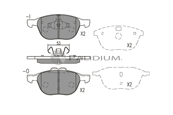 Brake Pad Set, disc brake (P1-1564)