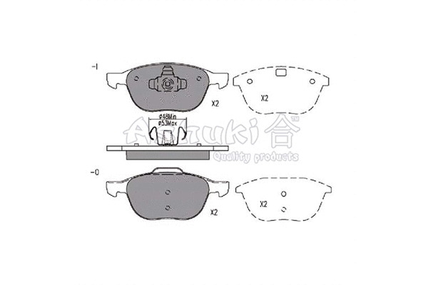 Brake Pad Set, disc brake (1080-3603)