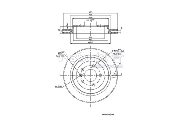 Brake Disc (S017-55)