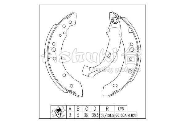 Brake Shoe Set (C016-16)