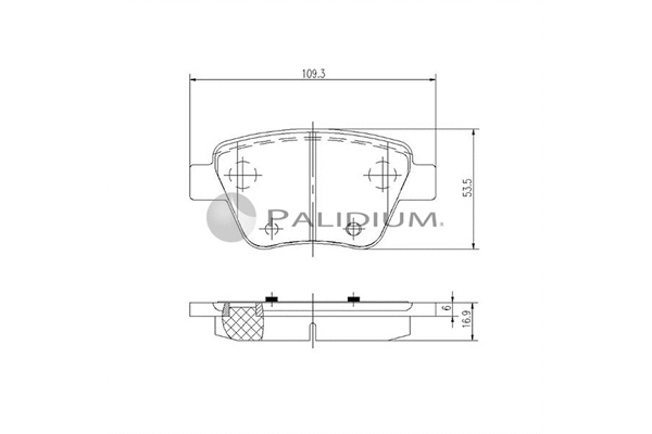 Brake Pad Set, disc brake (P1-1185)