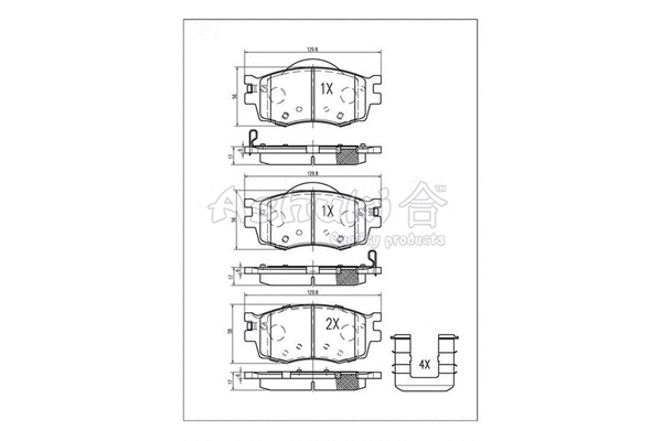 Brake Pad Set, disc brake (I042-60)
