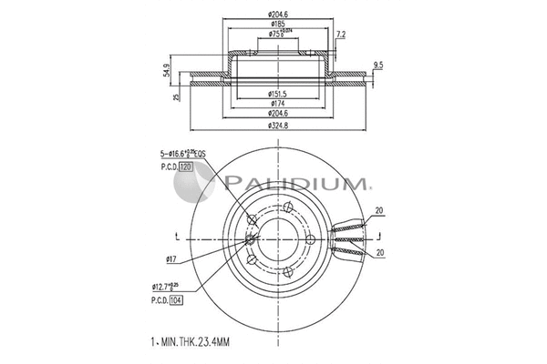 Brake Disc (P330-156)