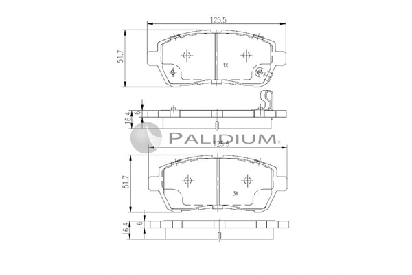 Brake Pad Set, disc brake (P1-1127)