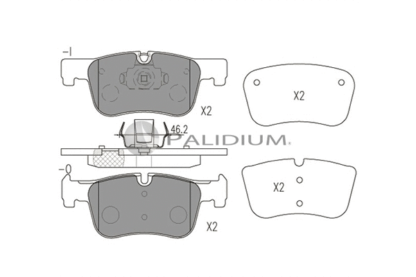 Brake Pad Set, disc brake (P1-1547)