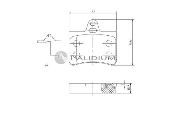 Brake Pad Set, disc brake (P1-1199)