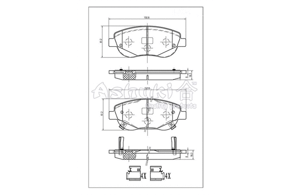 Brake Pad Set, disc brake (1080-5312)