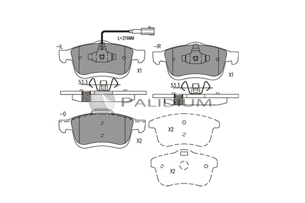 Brake Pad Set, disc brake (P1-1557)
