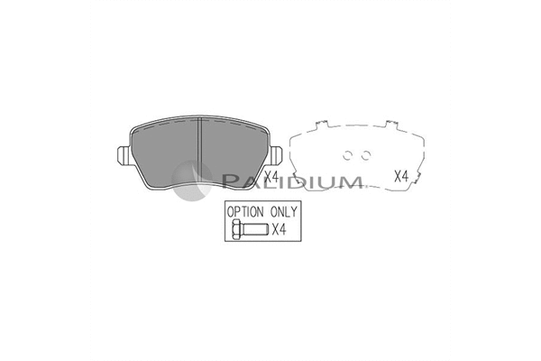 Brake Pad Set, disc brake (P1-1072)