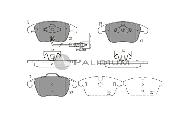 Brake Pad Set, disc brake (P1-1574)