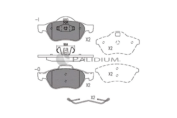 Brake Pad Set, disc brake (P1-1153)